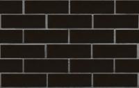 Кирпич лицевой клинкерный пустотелый ЛСР черный глянцевый "Рейкьявик" гладкий M300, 250*85*65 мм