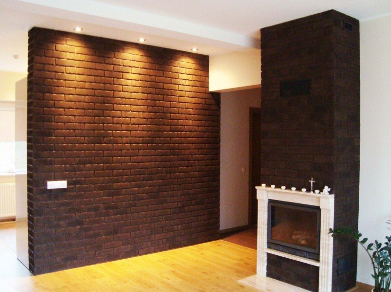 Укладка клинкера и камня в интерьере