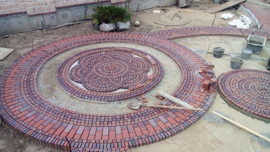 Укладка брусчатки