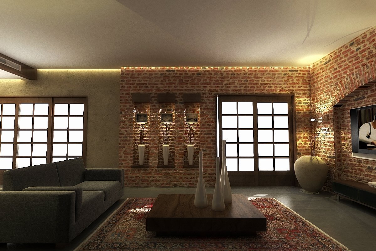 Укладка клинкера и камня в интерьере