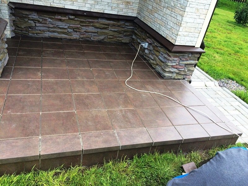 Монтаж клинкерных ступеней и плитки