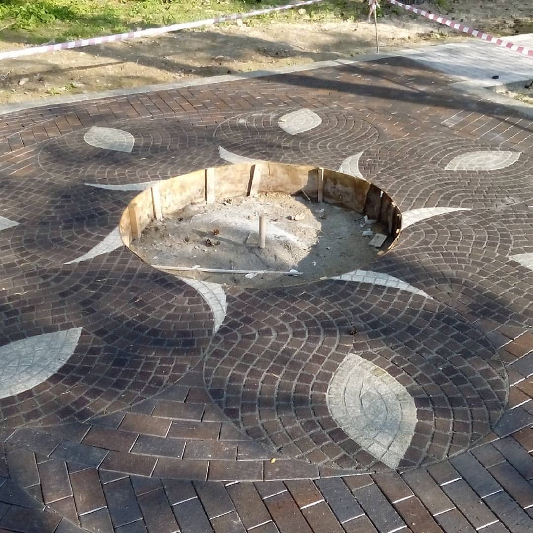 Укладка брусчатки