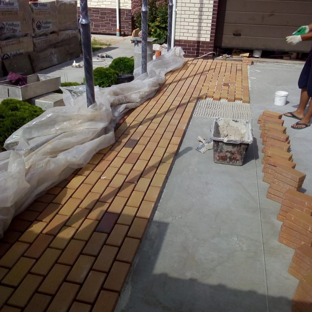 Укладка брусчатки