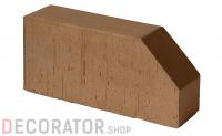 Кирпич фигурный полнотелый Lode Brunis F6 гладкий, 250*120*65 мм
