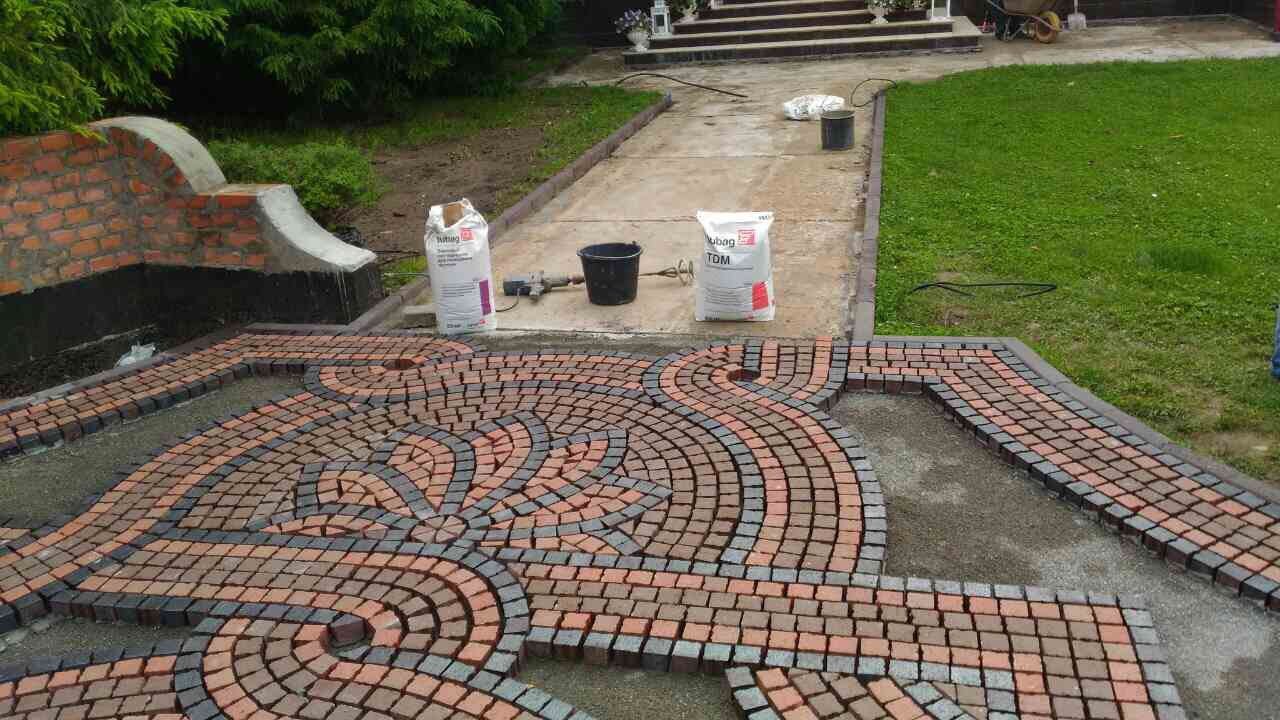 Укладка брусчатки