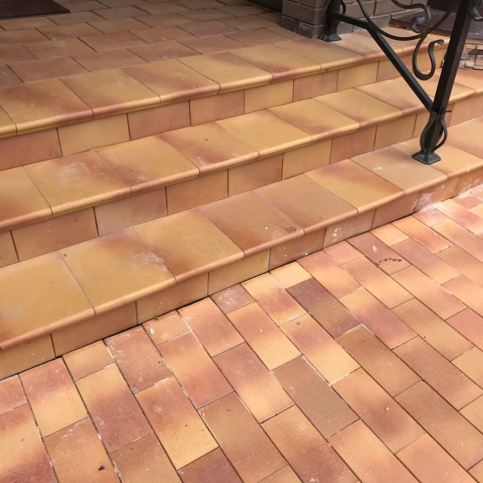 Монтаж клинкерных ступеней и плитки