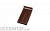 Клинкерный завершающий водоотлив Terca Dark brown глазурованный, 215*105*30 мм
