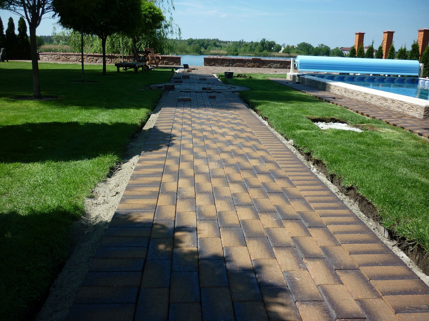 Укладка брусчатки