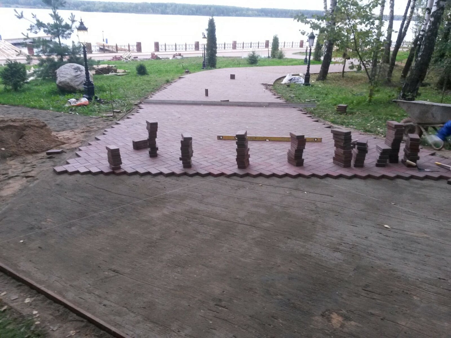 Укладка брусчатки